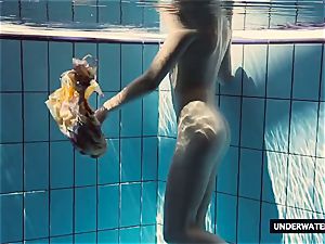 sizzling large titted nubile Lera swimming in the pool