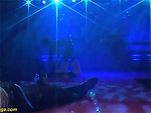 Lapdance dildo tear up on stage