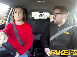 fake Driving school Jealous learner with supreme melons